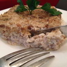 Рецепт Запеканка из полбы под сливками с соусом болоньезе