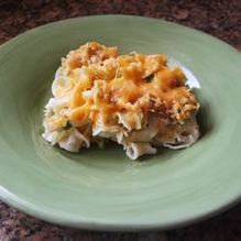 Рецепт Запеканка из рыбных консервов и макарон