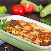 Рецепт Запеканка из тертых кабачком с мясом