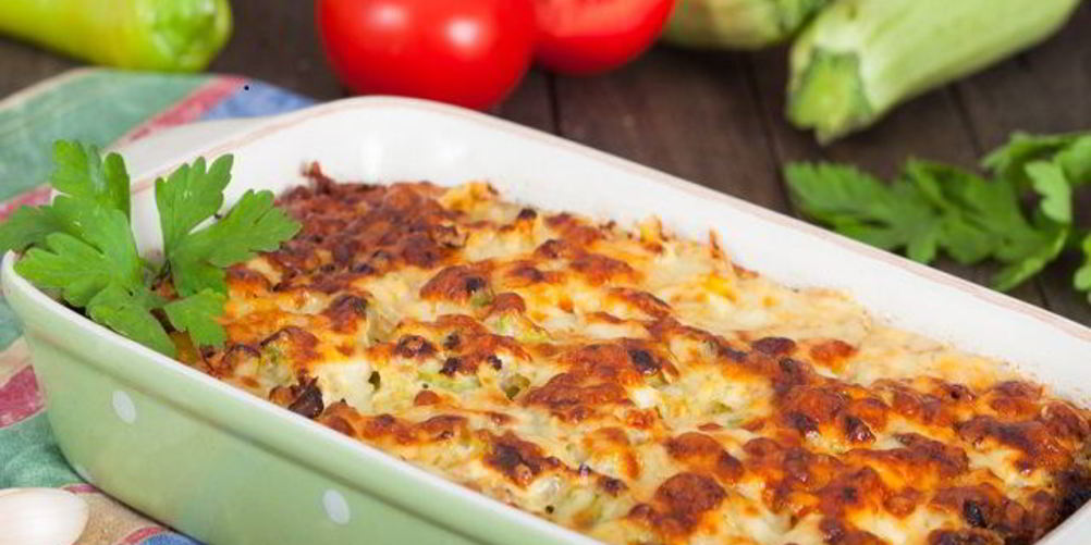 Рецепт запеканка из тертых кабачком с мясом