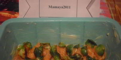 запеканка с брюссельской капустой и семгой