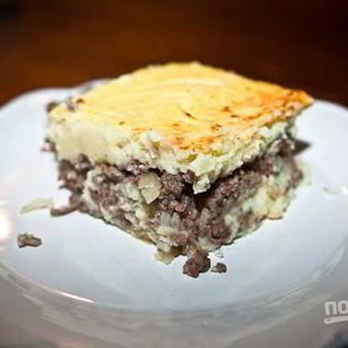 Запеканка с фаршем и пюре