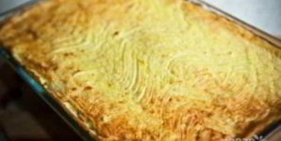 запеканка с фаршем и пюре