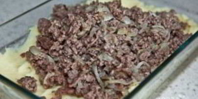 запеканка с фаршем и пюре