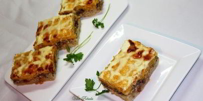 запеканка с фаршем под тыквенной шубкой