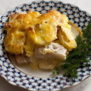Запеканка с картофелем и рыбой