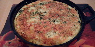 запеканка с килечкой и укропом по-деревенски