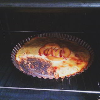 Запеканка с персиками