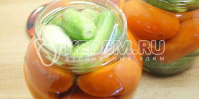 ассорти из огурцов и помидоров на зиму
