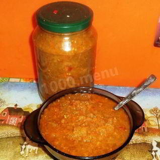 Икра из зеленых помидор и болгарского перца на зиму