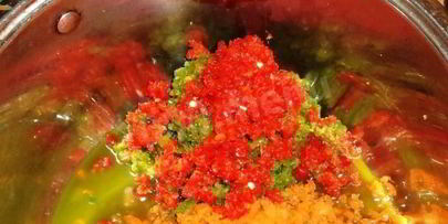 икра из зеленых помидор и болгарского перца на зиму