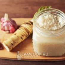 Рецепт Хрен с чесноком на зиму