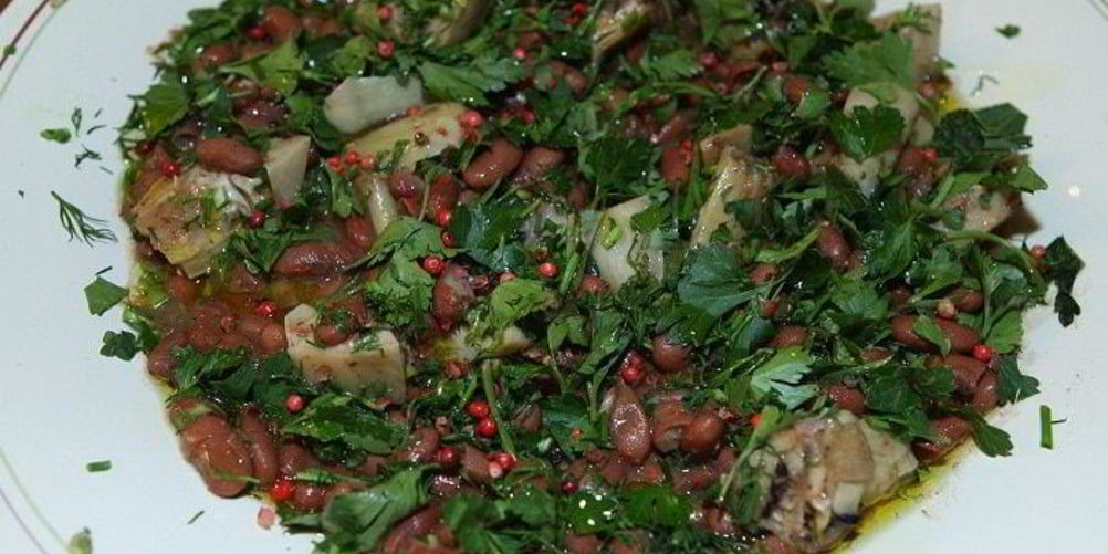 Рецепт фасоль с маринованными артишоками
