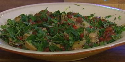 фасоль с маринованными артишоками