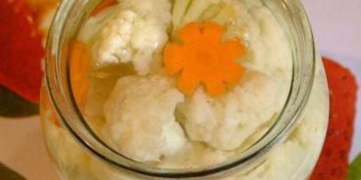маринованная цветная капуста с морковью