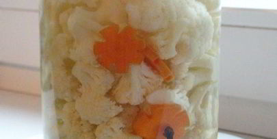 маринованная цветная капуста с морковью