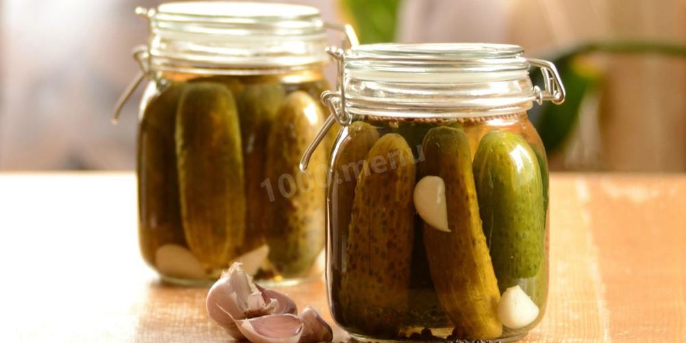 Рецепт маринованные огурцы с чесноком на зиму