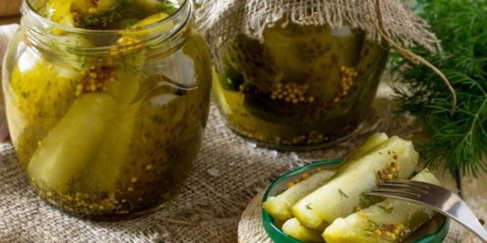 Рецепт маринованные огурцы с горчичными зернами