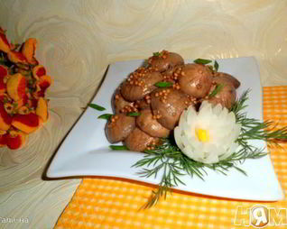 Маринованные шампиньоны в соевом соусе