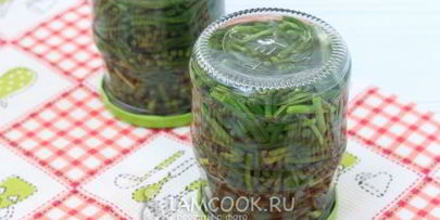 маринованные стрелки чеснока на зиму без стерилизации