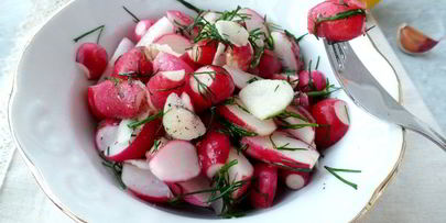 редис, маринованный с имбирем и чесноком