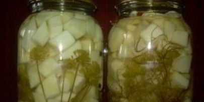 патиссоны, консервированные кусочками