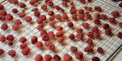 сушеные клубника, земляника, вишня и малина