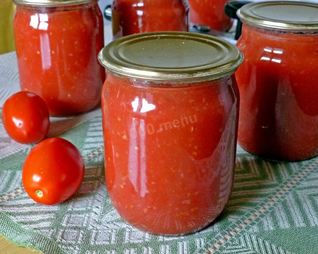 Томатный сок на зиму на мясорубке
