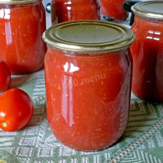 Томатный сок на зиму на мясорубке