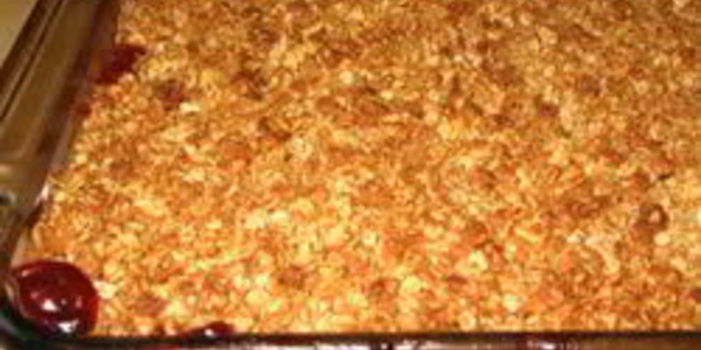 Рецепт крисп с яблоками и клюквенным вареньем