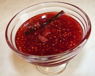 Малиновое варенье с ванилью