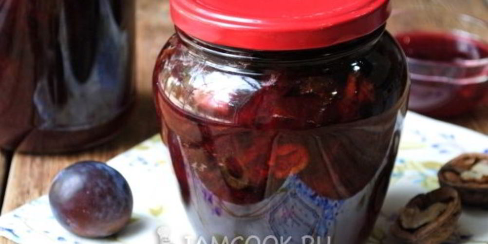 Рецепт варенье из слив с грецкими орехами
