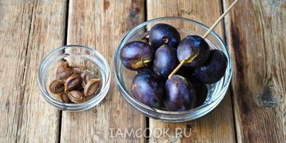 варенье из слив с грецкими орехами