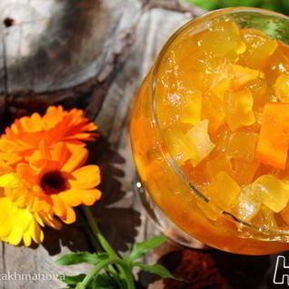 Янтарное варенье из кабачков