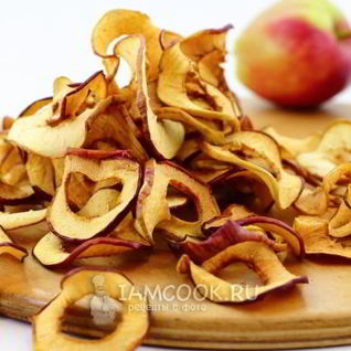 Яблоки сушеные в духовке на зиму