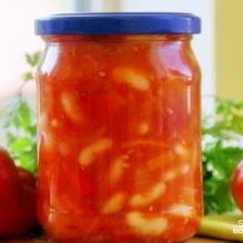 Рецепт Закатка салатов с фасолью