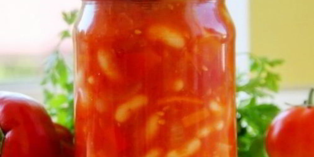 Рецепт закатка салатов с фасолью