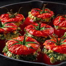 Рецепт Ароматные помидоры с зеленью и сыром