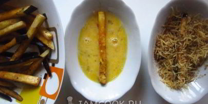 баклажанные палочки в сырном кляре