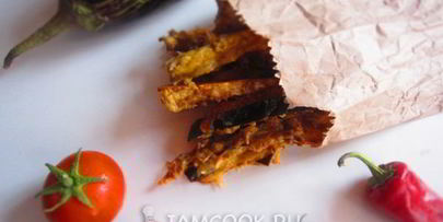 баклажанные палочки в сырном кляре