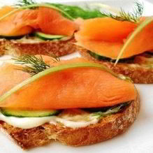 Рецепт Аппетитные бутерброды с соленой семгой