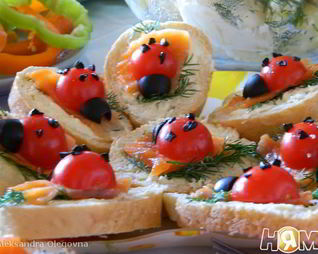 Бутерброд Божья коровка