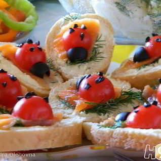 Бутерброд Божья коровка