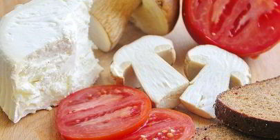 бутерброд с белым грибом