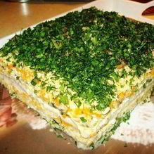 Рецепт Бутербродный торт с сельдью