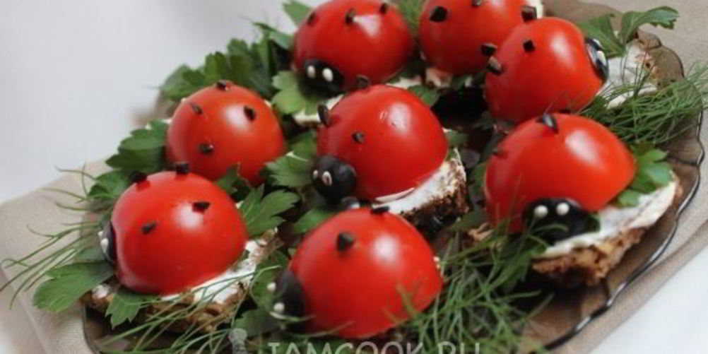 Рецепт бутерброды божья коровка