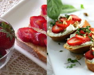 Бутерброды с клубникой