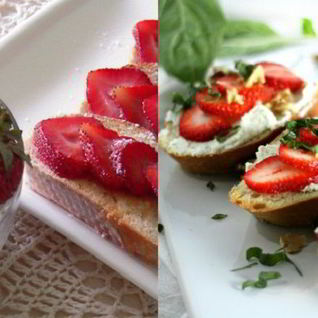 Бутерброды с клубникой