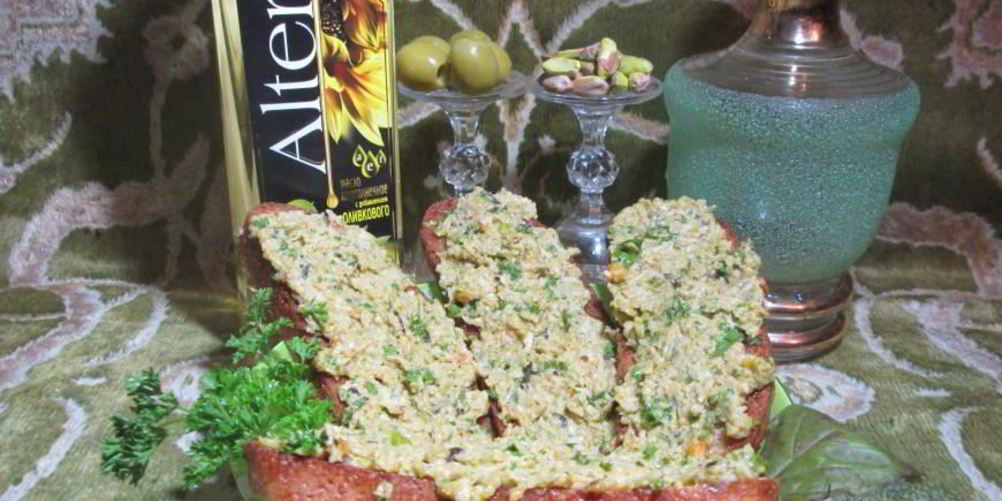 Рецепт бутерброды с кремом из оливок и фисташек