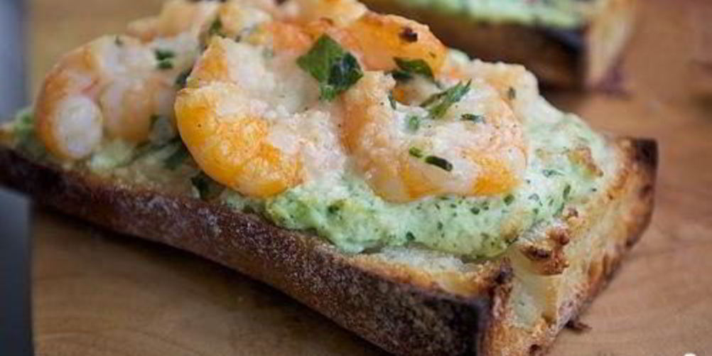 Рецепт бутерброды с креветками и сыром